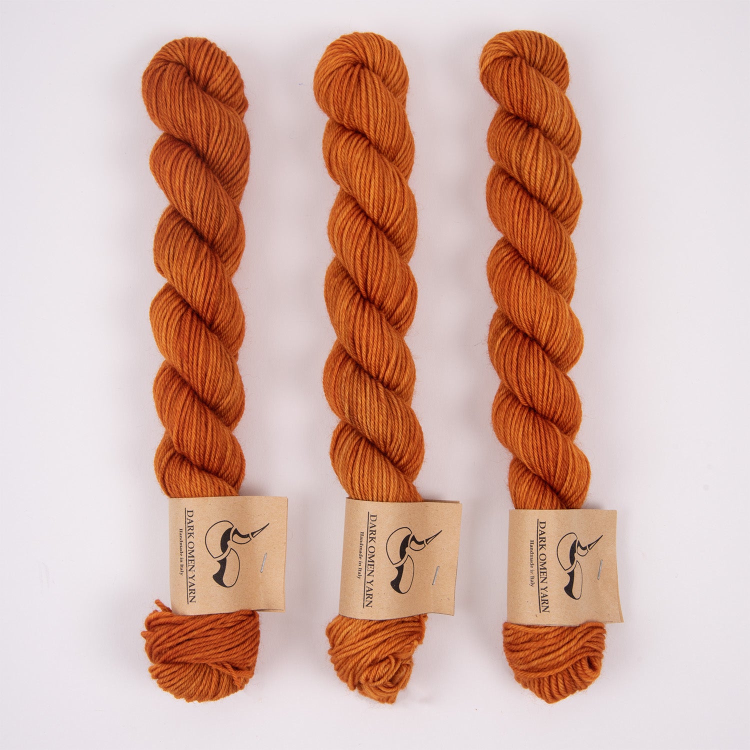 Dark Omen Yarn MERINO SOCK MINI - CARAMEL Merino wool Nylon Fingering brown orange Yarn
