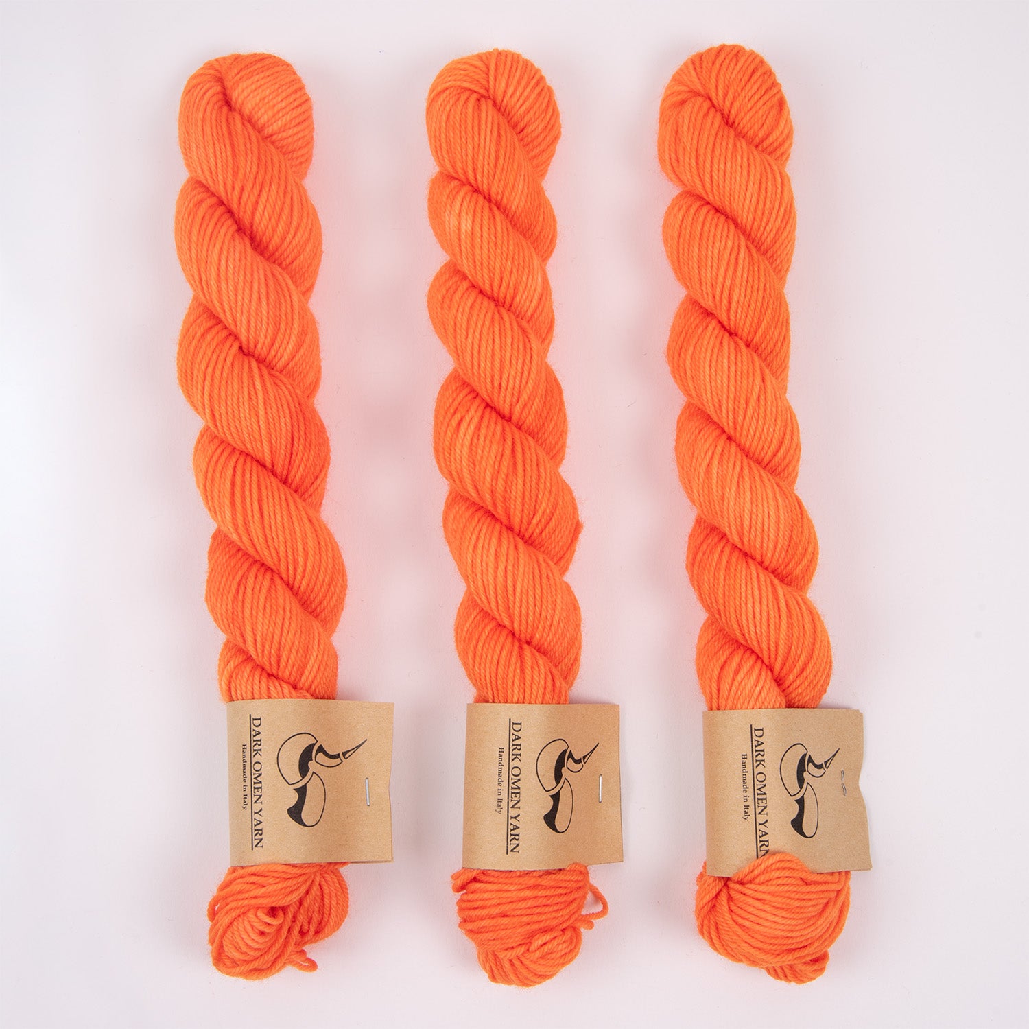 Dark Omen Yarn MERINO SOCK MINI - CARROT Merino wool Nylon Fingering orange Yarn