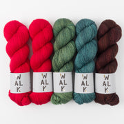 WALK Collection CHERRY BLUES Merino wool Fingering Quick Kits