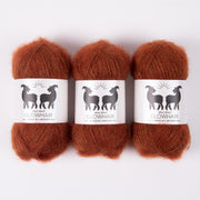 West Wool GLOWHAIR - CHESTNUT Mohair Silk Lace brown Yarn