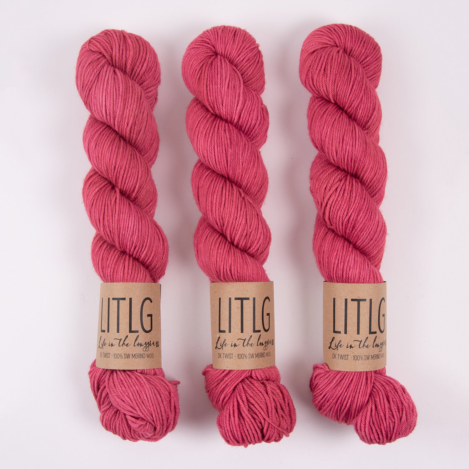 Life in The Long Grass LITLG DK TWIST - CINEMATIC Merino wool DK pink Yarn