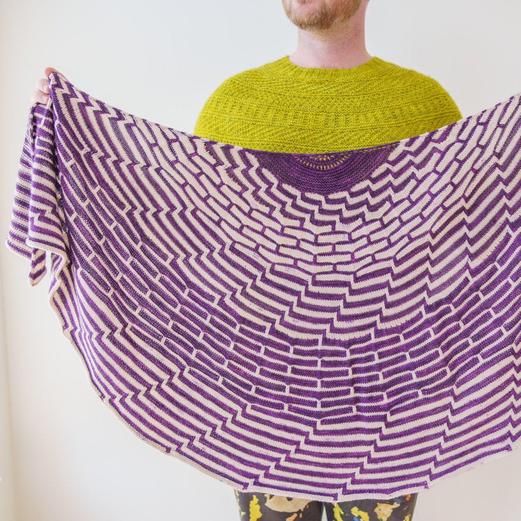 Fabulous Westknits Kits CONTRAST BLAST SHAWL Fingering Westknits Kits