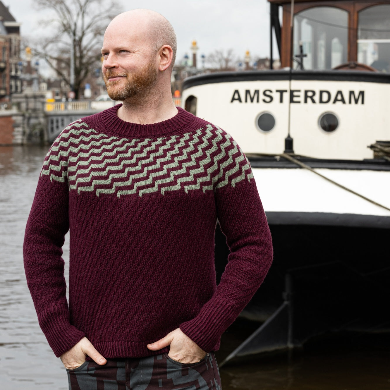Westknits Patterns CONTRAST BLAST SWEATER PATTERN Westknits Pattern