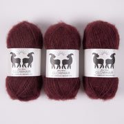 West Wool GLOWHAIR - CORDUROY Mohair Silk Lace red Yarn