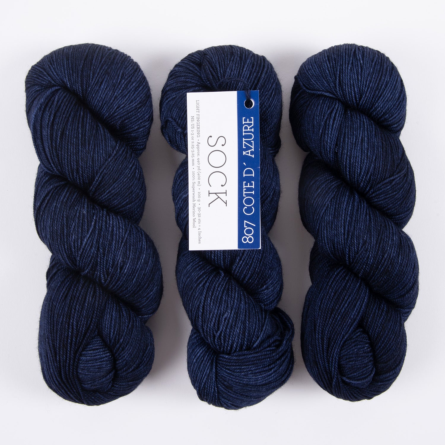 Malabrigo MALABRIGO SOCK - COTE D'AZURE Merino wool Light Fingering blue Yarn