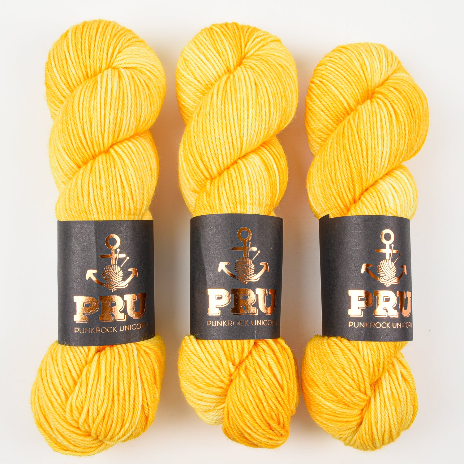 Punk Rock Unicorn SOUL DK - DAFFODIL Merino wool Nylon DK Sock yellow Yarn