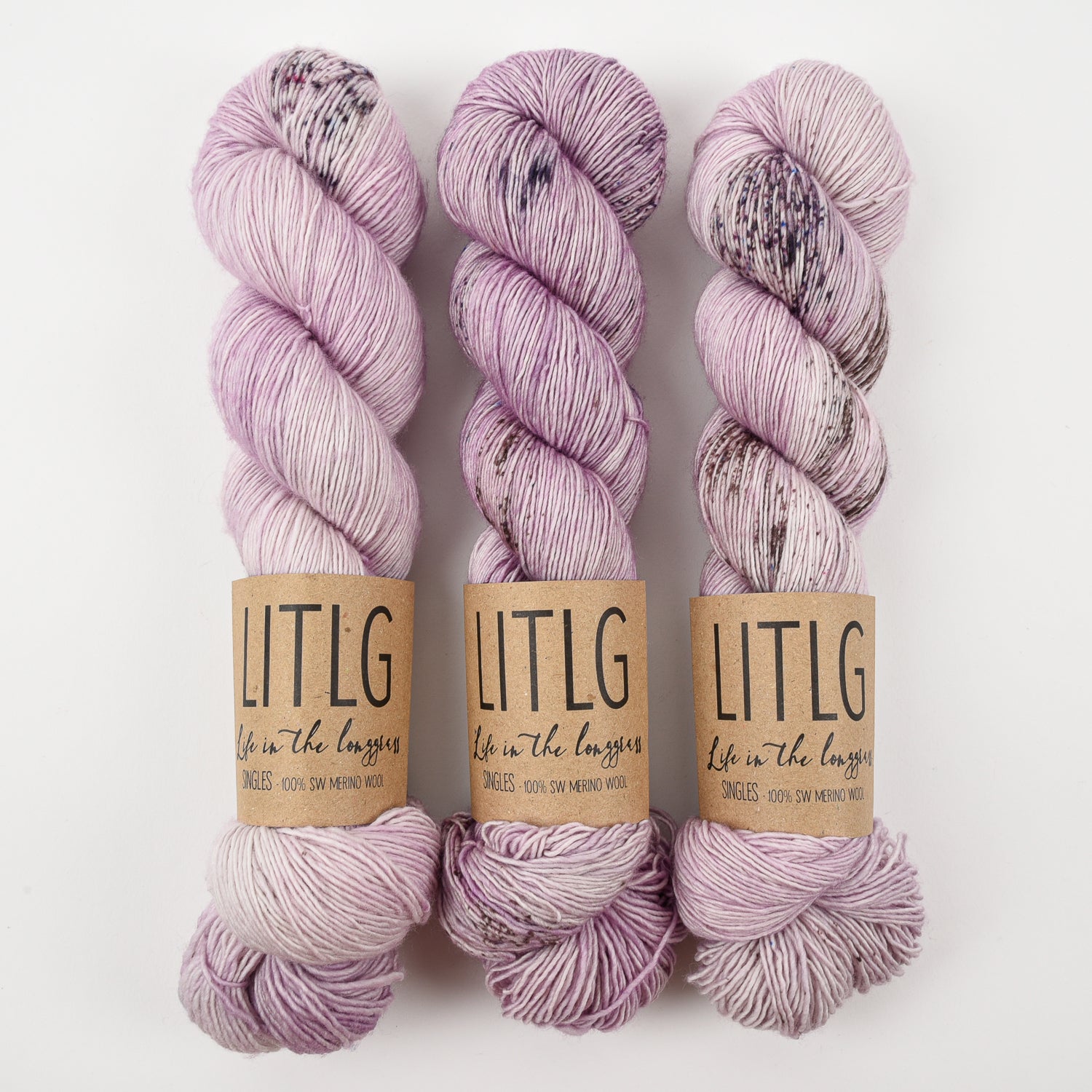 Life in The Long Grass LITLG SINGLES - DAMASK Merino wool Fingering pink Yarn