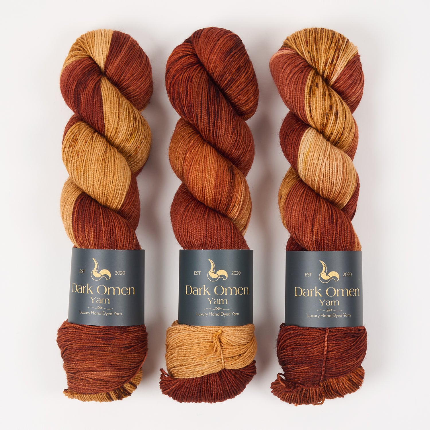 Dark Omen Yarn MERINO SOCK - CANOE Merino wool Nylon Fingering brown Yarn