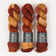 Dark Omen Yarn MERINO SOCK - CANOE Merino wool Nylon Fingering brown Yarn