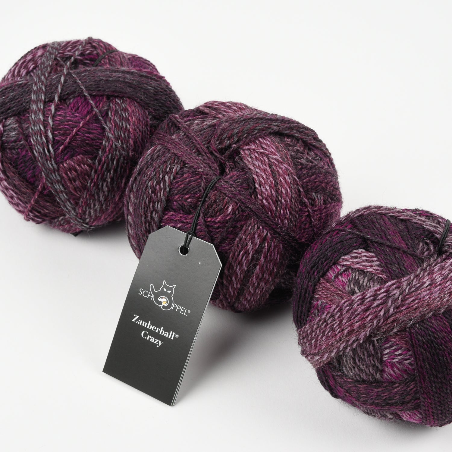 Schoppel-Wolle ZAUBERBALL CRAZY - DARK ROSES Merino wool Nylon Light Fingering purple multicolour Yarn