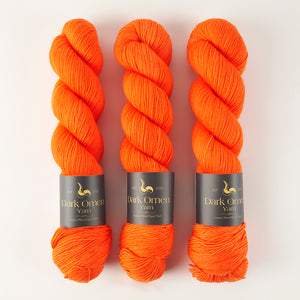 Dark Omen Yarn MERINO SOCK - HIGH NOON Merino wool Nylon Fingering orange Yarn