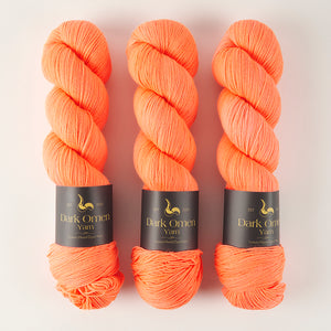 Dark Omen Yarn MERINO SOCK - RADIANCE Merino wool Nylon Fingering orange Yarn