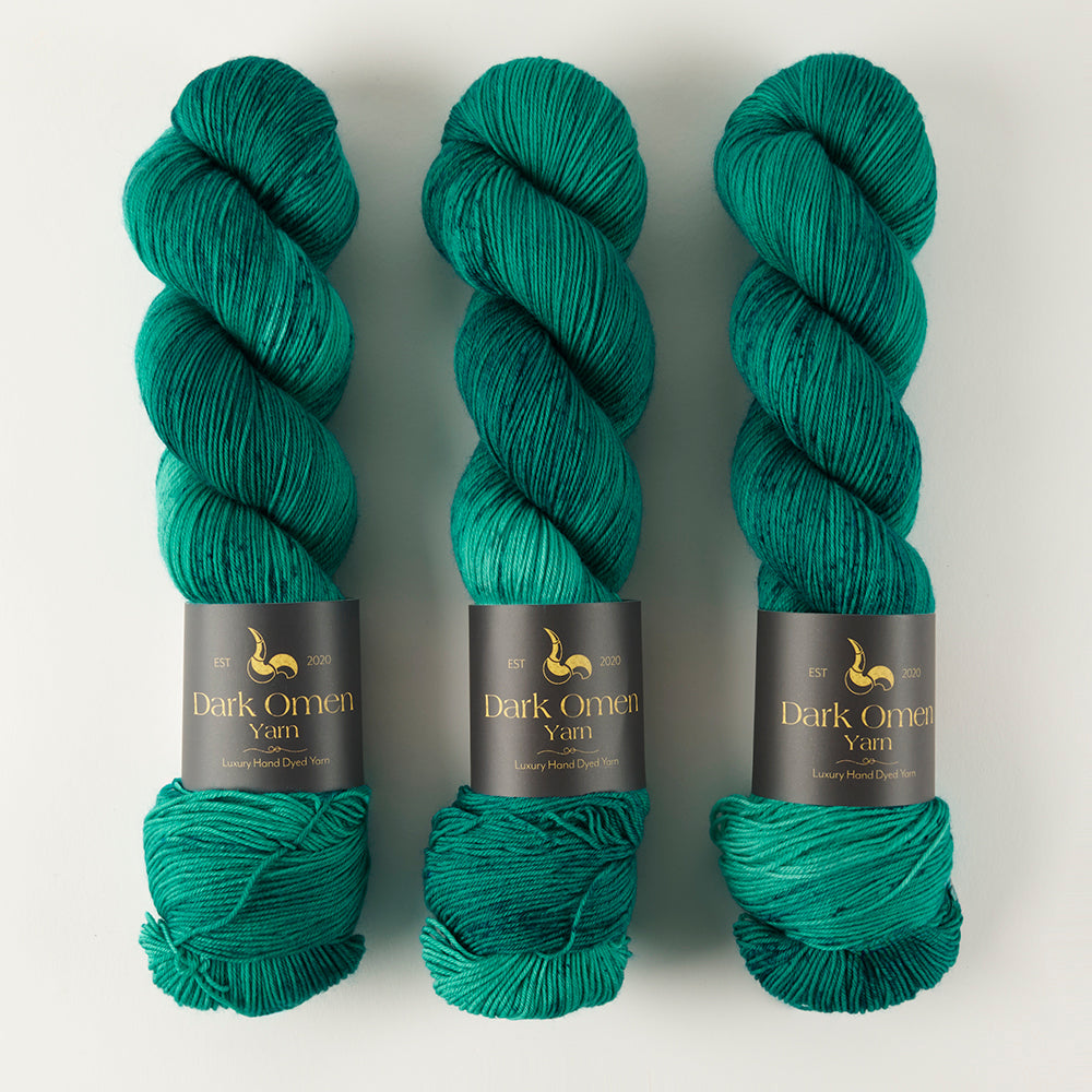 Dark Omen Yarn MERINO SOCK - TURQUOISE NOISE Merino wool Nylon Fingering turquoise Yarn