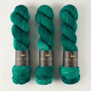 Dark Omen Yarn MERINO SOCK - TURQUOISE NOISE Merino wool Nylon Fingering turquoise Yarn