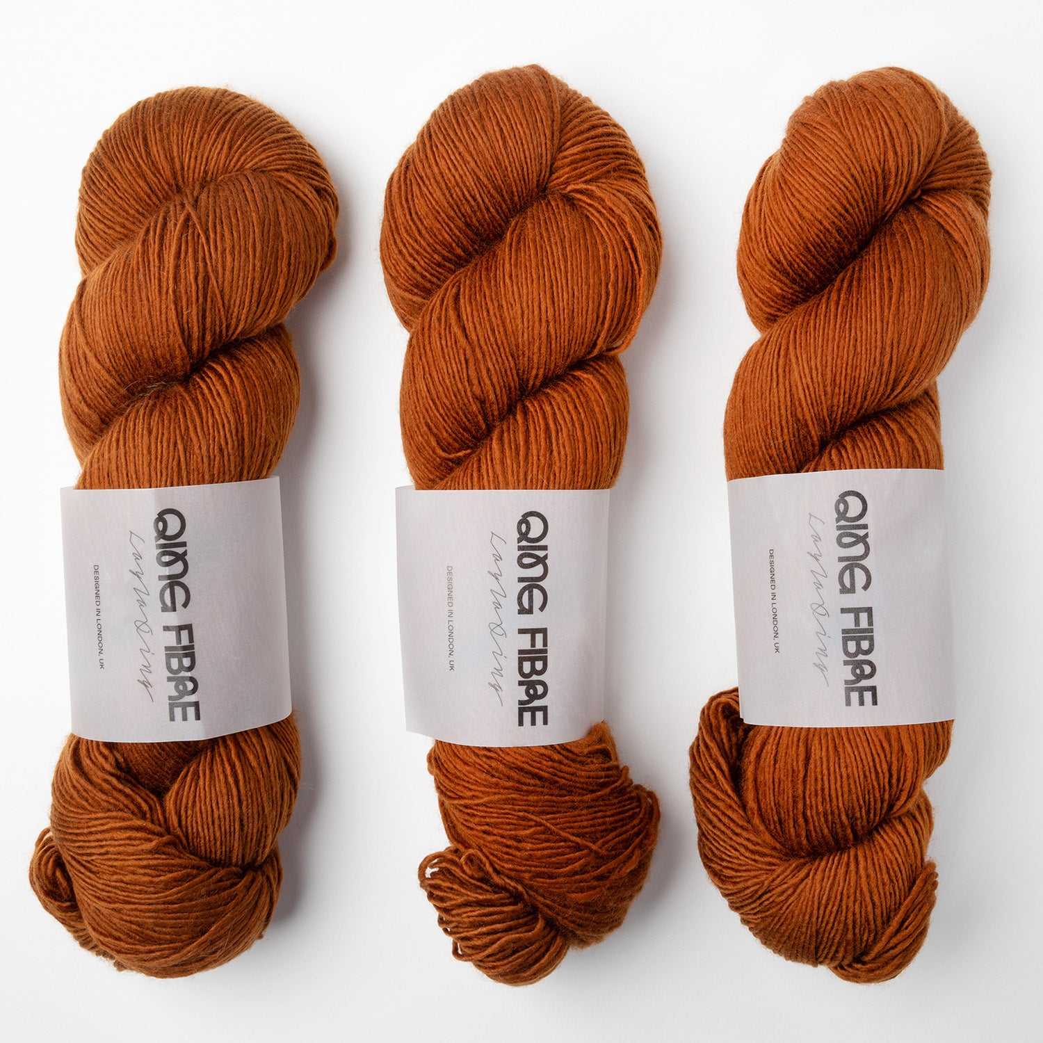 Qing Fibre DASHING SASSY - CHOCOLATE Merino wool Fingering brown Yarn