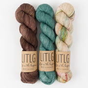 Life in The Long Grass DELICATE MOUNTAINS Merino wool Fingering Quick Kits