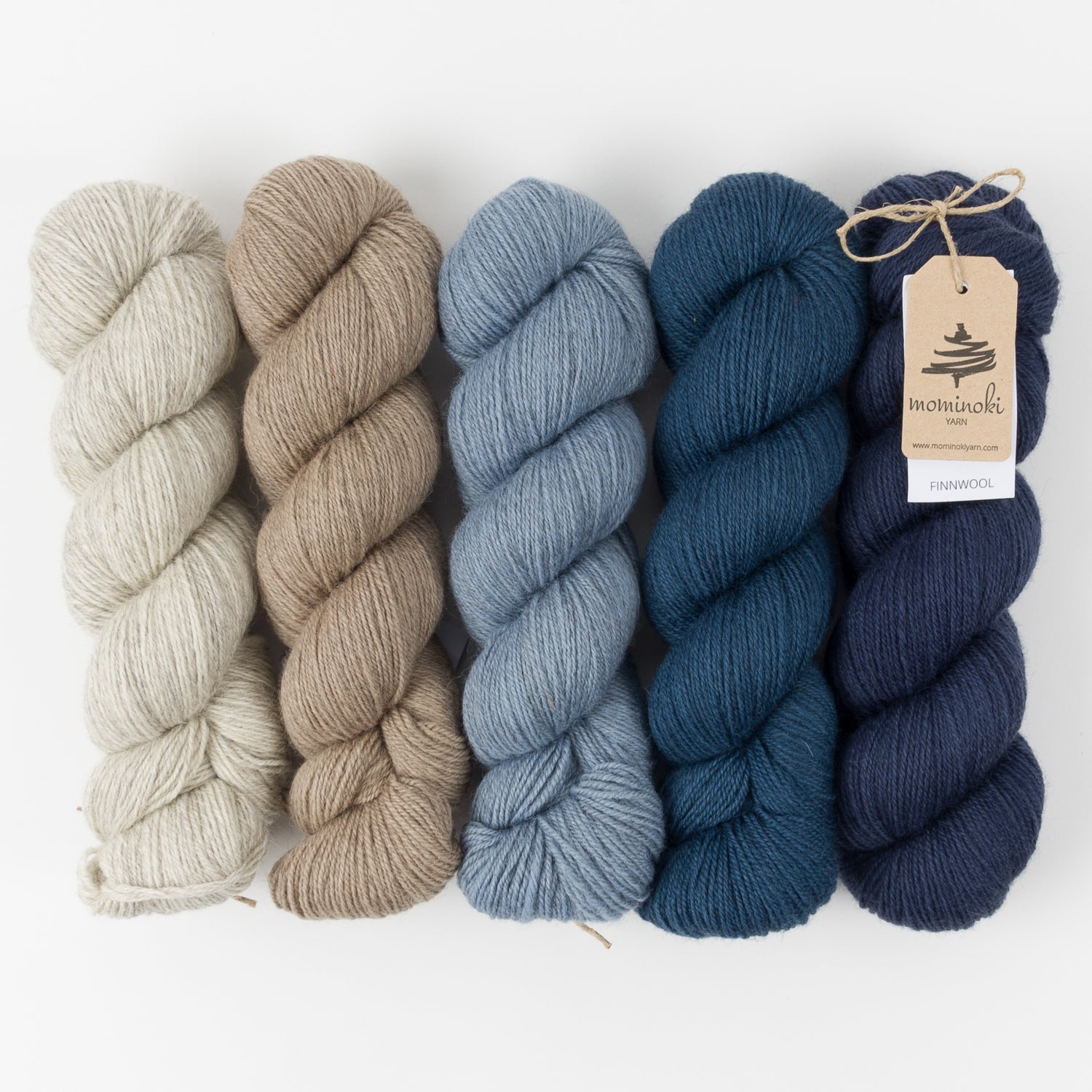 Mominoki Yarn DENIM SEA Wool Fingering Quick Kits