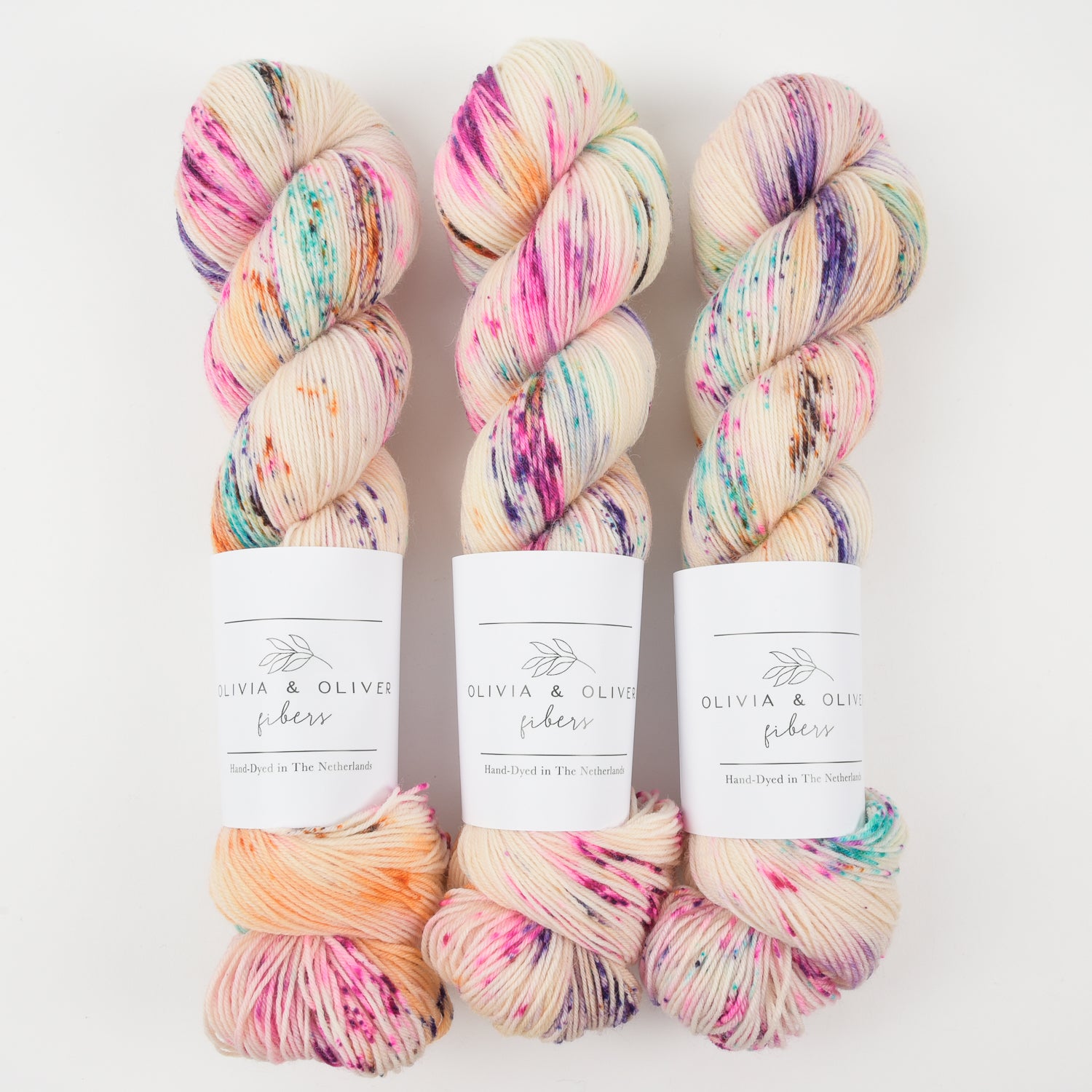 Olivia & Oliver OLIVIA BFL - DISCO DIP BFL Wool Blue Faced Leicester Fingering rainbow multicolour Yarn