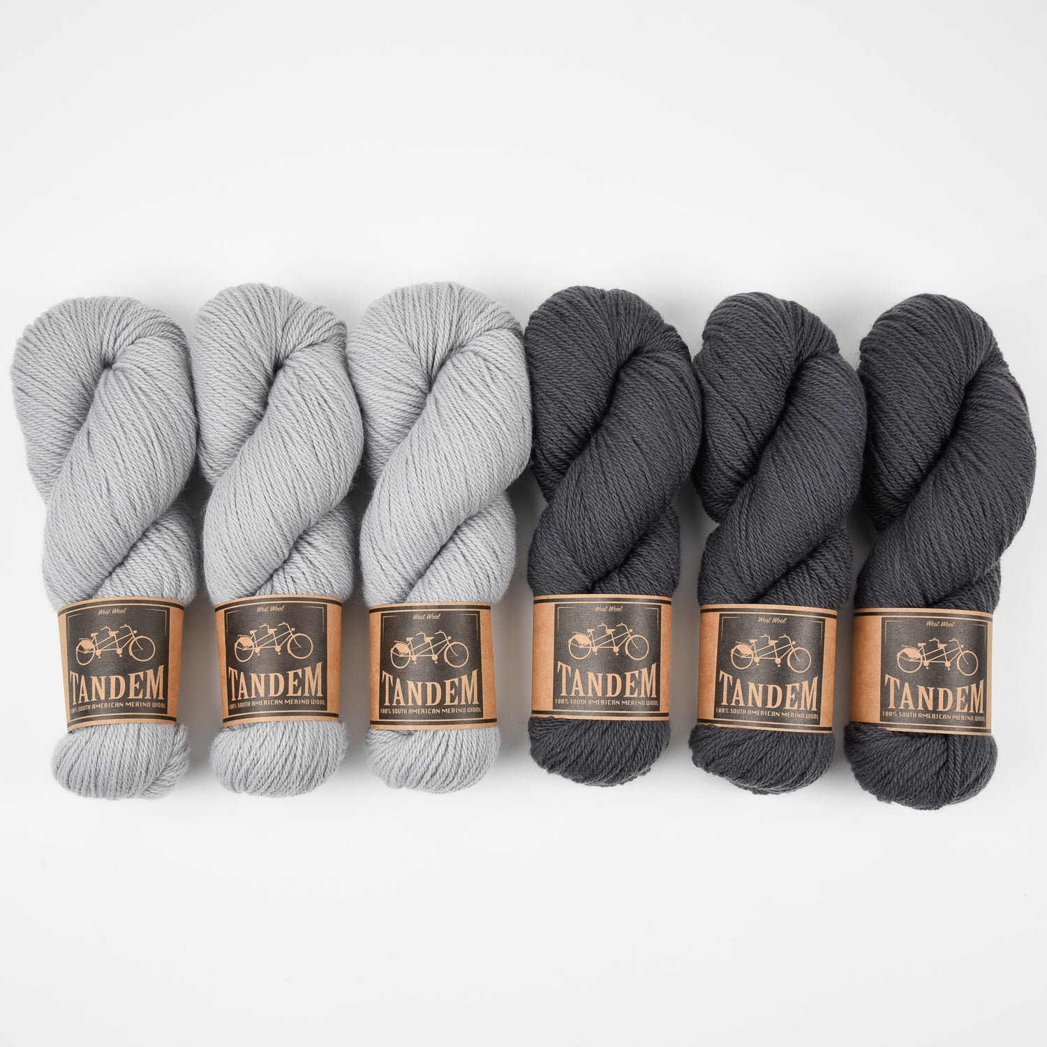 West Wool DOUBLE GREY Merino wool DK Quick Kits