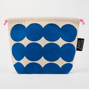 LOVE IT DRAWSTRING BAG - CIRCLES BLUE blue Project Bags