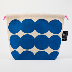 LOVE IT DRAWSTRING BAG - CIRCLES BLUE blue Project Bags