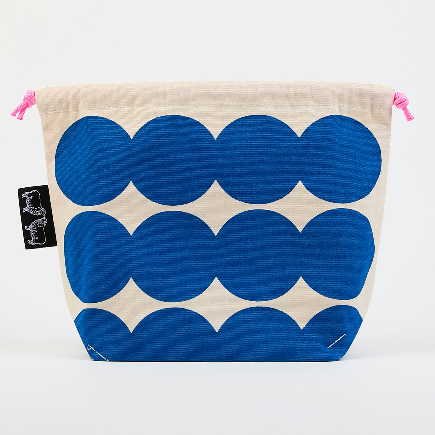 DRAWSTRING BAG - CIRCLES BLUE