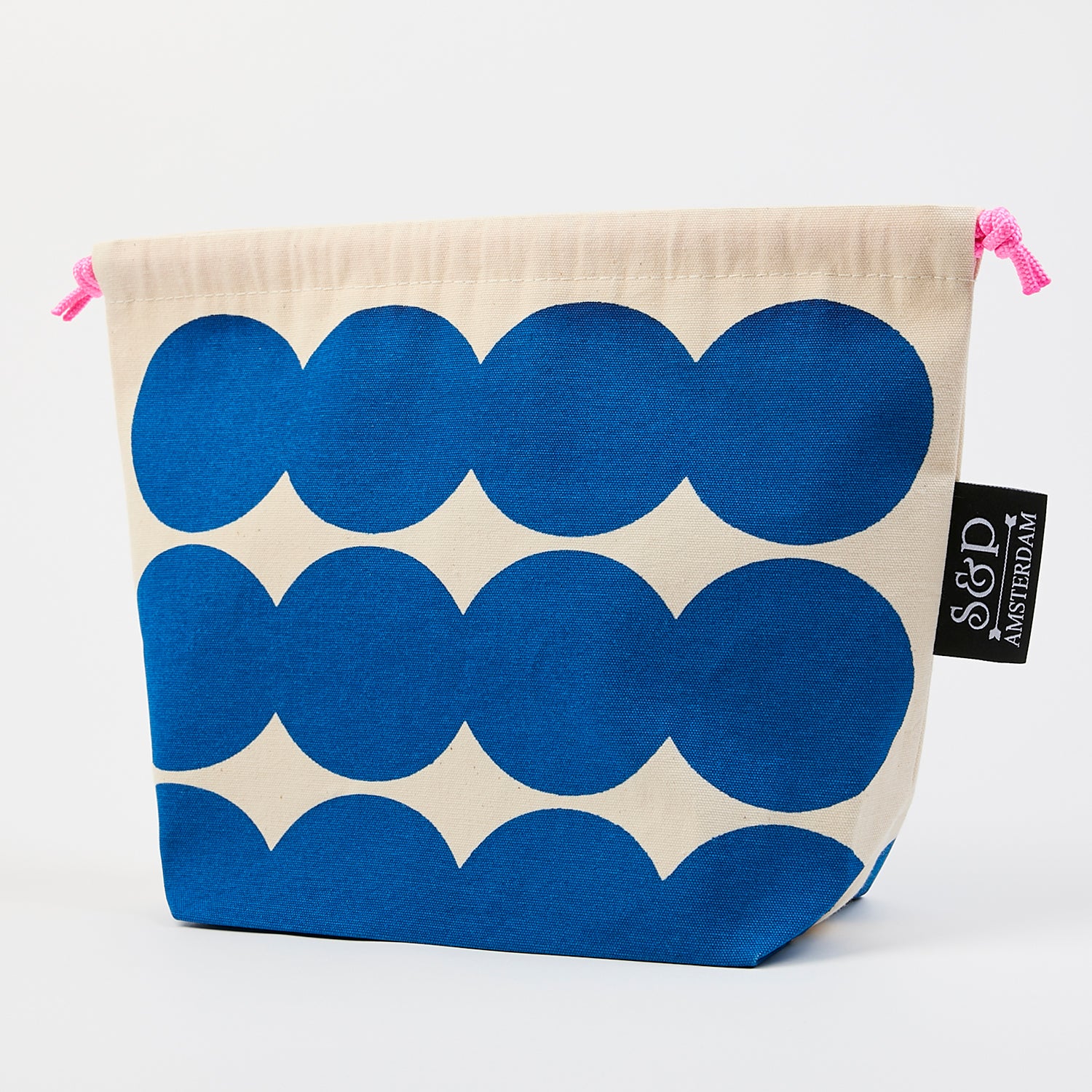Drawstring Bag - Circles Blue