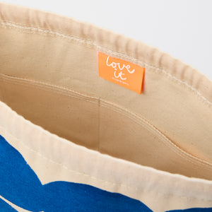 DRAWSTRING BAG - CIRCLES BLUE