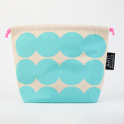 LOVE IT DRAWSTRING BAG - CIRCLES ROBINS EGG blue turquoise Project Bags