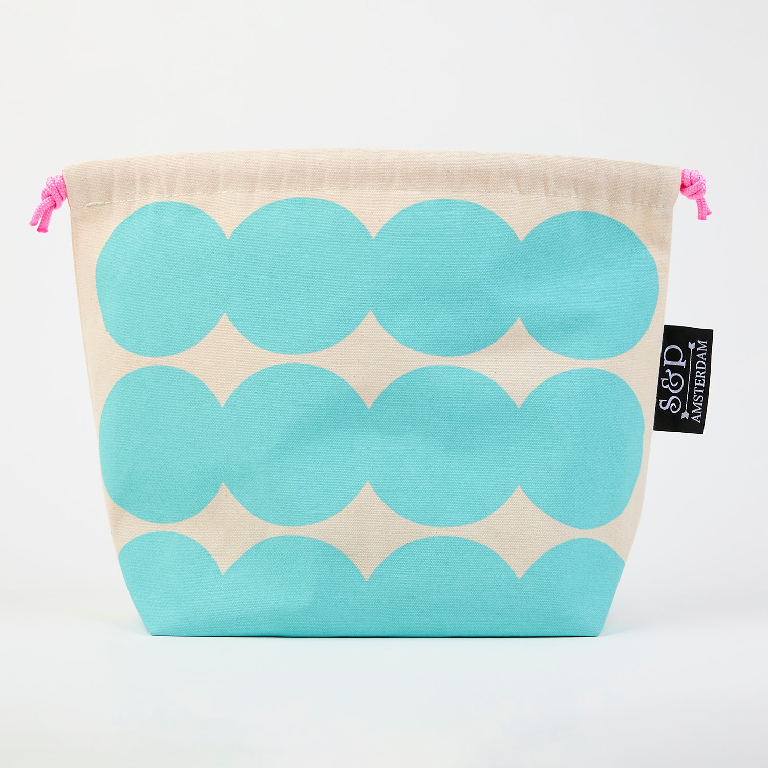 LOVE IT DRAWSTRING BAG - CIRCLES ROBINS EGG blue turquoise Project Bags