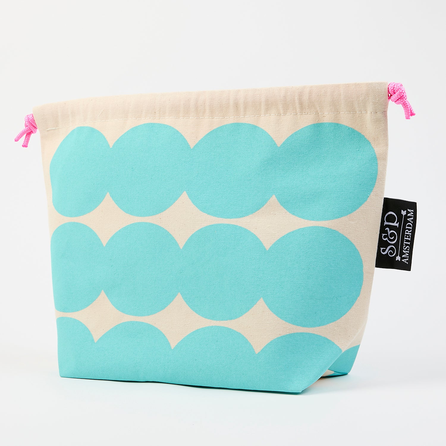 Drawstring Bag - Circles Robins Egg