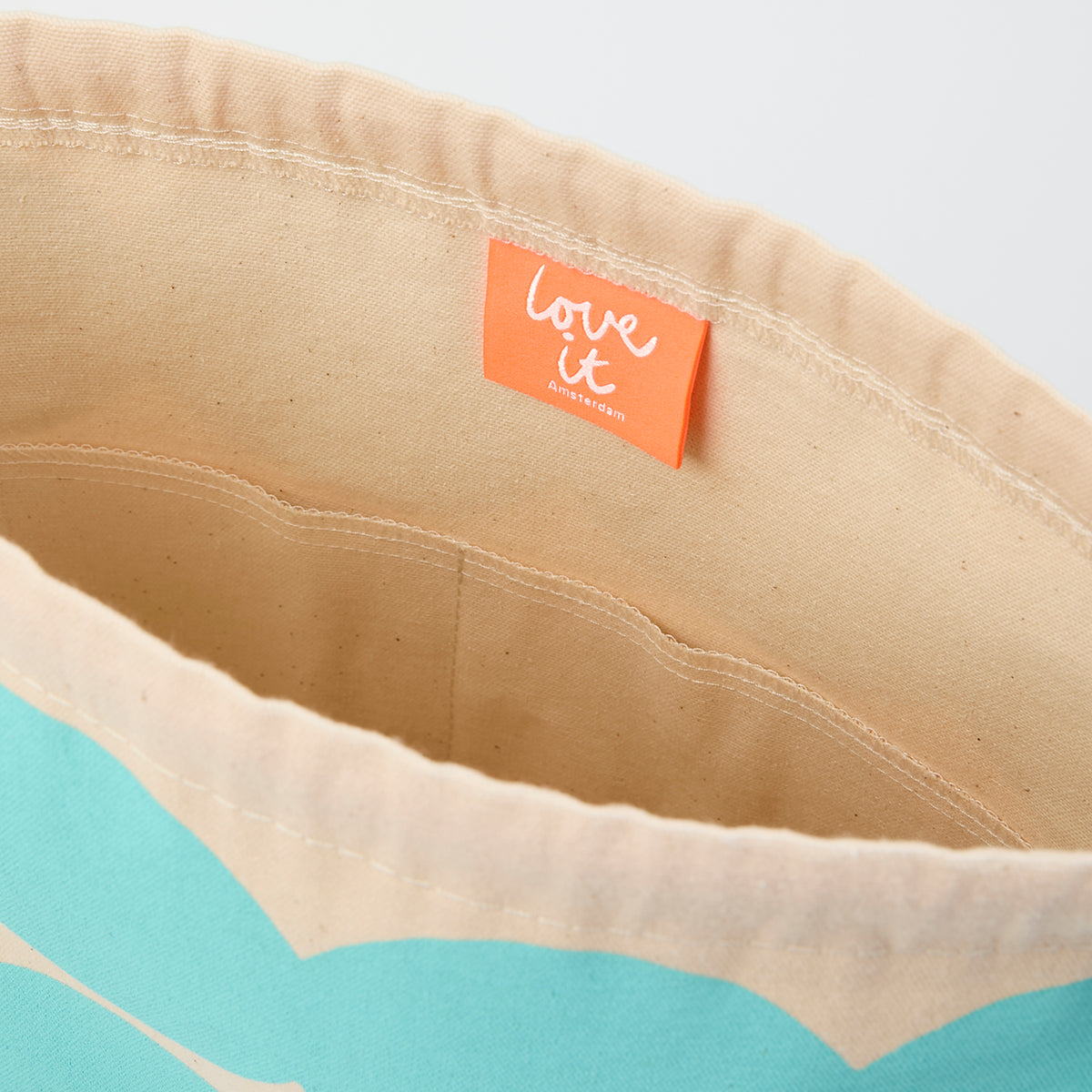 Drawstring Bag - Circles Robins Egg