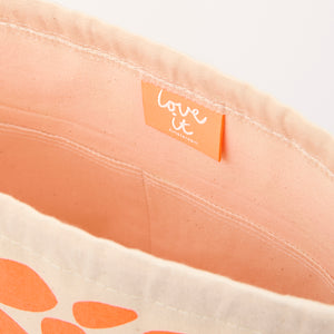 DRAWSTRING BAG - PEBBLES ORANGE