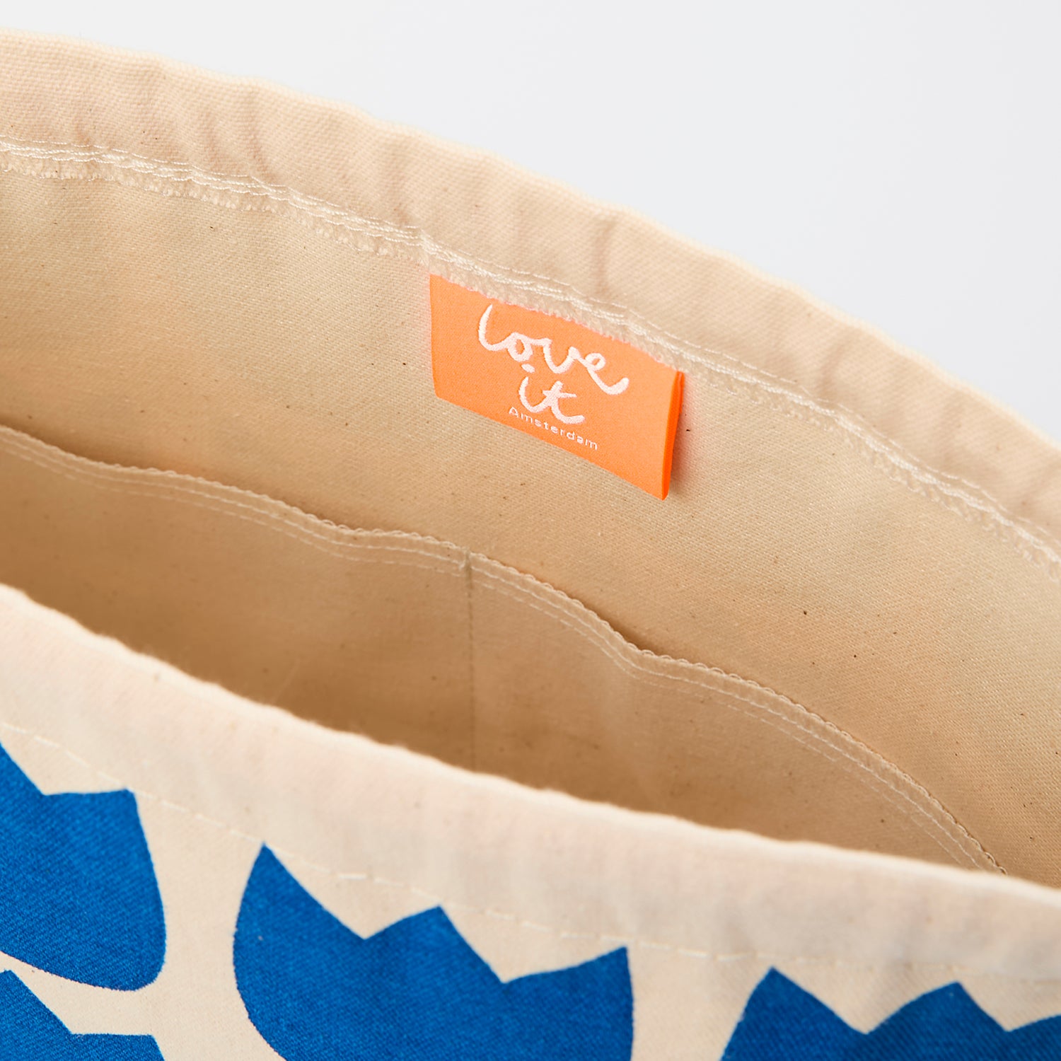 Drawstring Bag - Tulips Blue