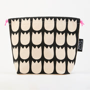 LOVE IT DRAWSTRING BAG - TULIPS WHITE/BLACK black white Project Bags