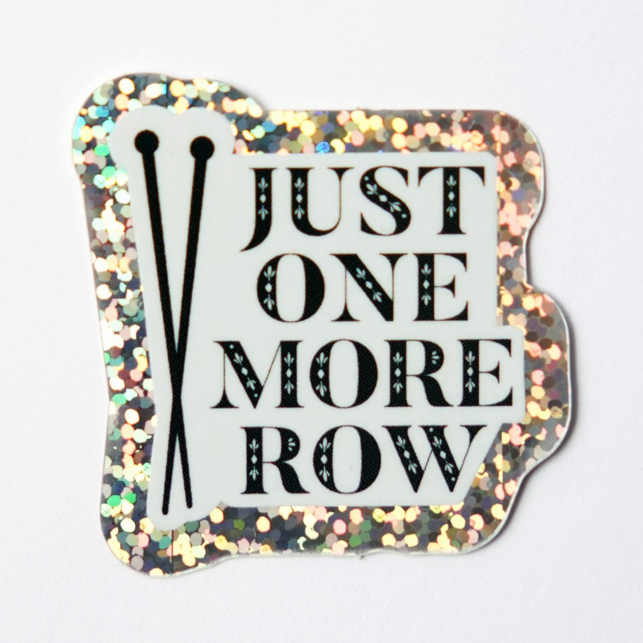 The Knitting Barber TKB STICKER - JUST ONE MORE ROW Sundries