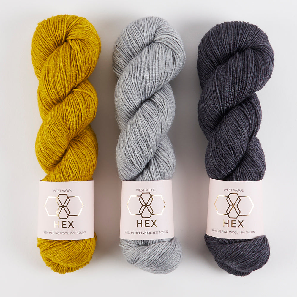 West Wool HEX SIDE QUEST - DUTCH HOUSE Merino wool Nylon Fingering Quick Kits