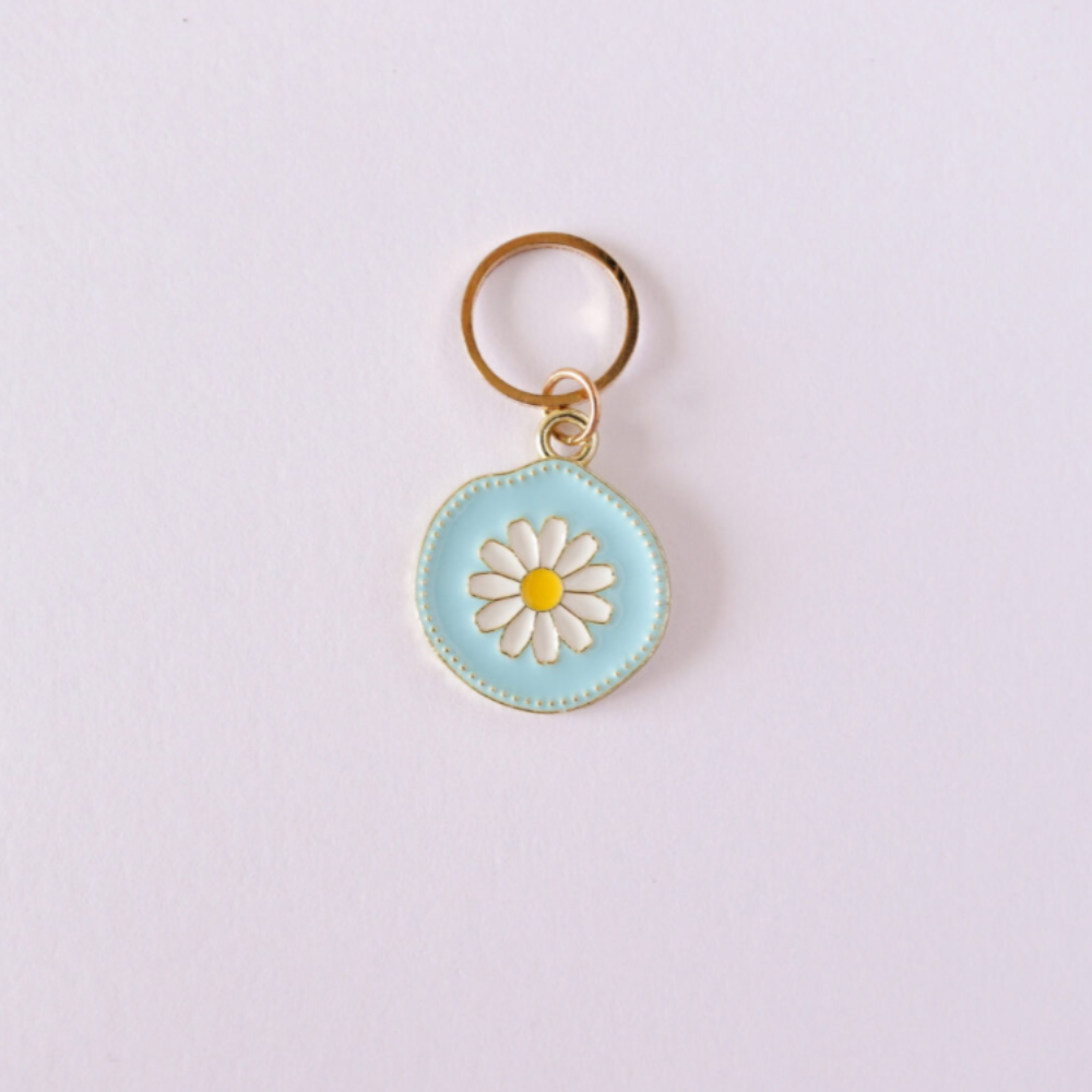 MARKER RINGS - DAISIES (BLUE AND WHITE)