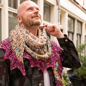 DANCING DROPLET SHAWL - BRAVE FADE