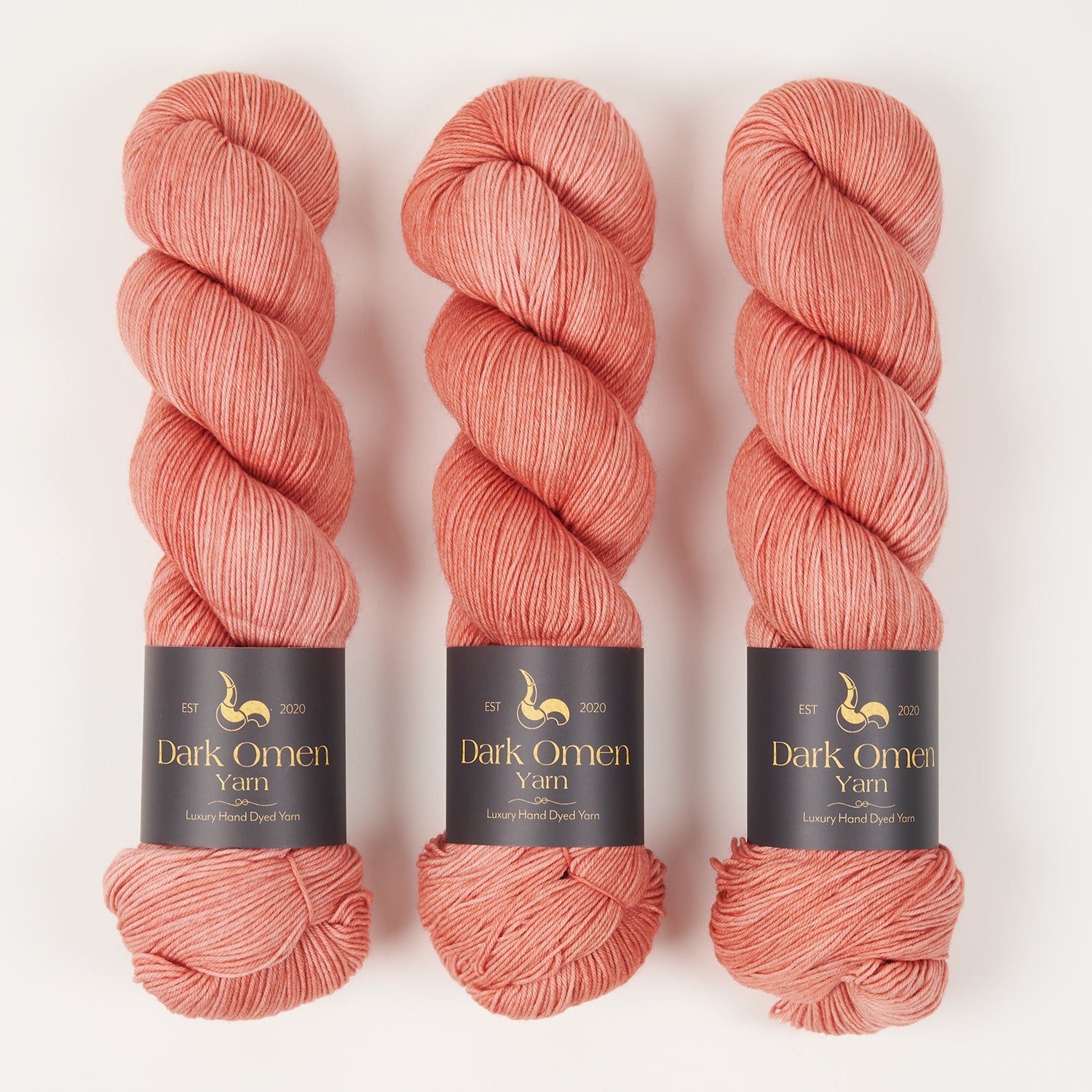 Dark Omen Yarn MERINO SOCK - BLOSSOM Merino wool Nylon Fingering peach coral Yarn