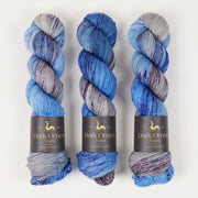Dark Omen Yarn MERINO SOCK - COSMIC REAVER Merino wool Nylon Fingering blue grey Yarn
