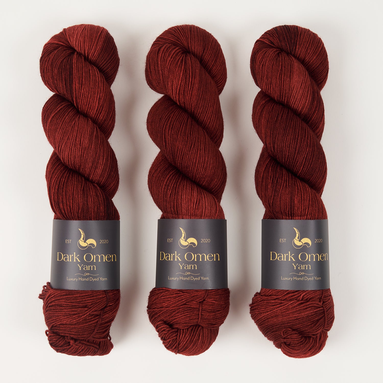 Dark Omen Yarn MERINO SOCK - MOGANO Merino wool Nylon Fingering red Yarn