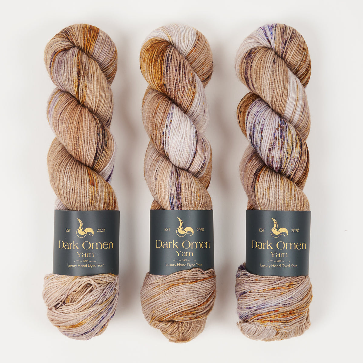 Dark Omen Yarn MERINO SOCK - MONOLITH Merino wool Nylon Fingering brown Yarn