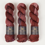 Dark Omen Yarn MERINO SOCK - PANDEMONIUM Merino wool Nylon Fingering brown Yarn
