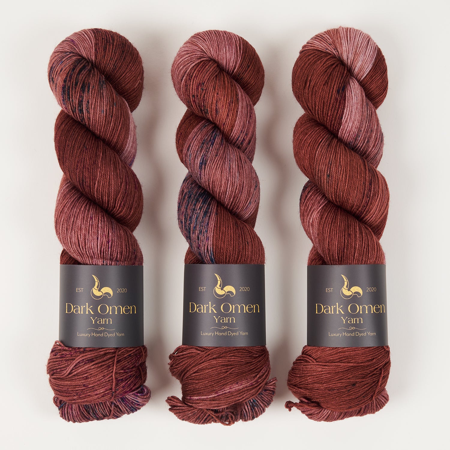 Dark Omen Yarn MERINO SOCK - PANDEMONIUM Merino wool Nylon Fingering brown Yarn
