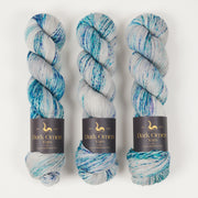 Dark Omen Yarn MERINO SOCK - PLANETARIUM Merino wool Nylon Fingering blue Yarn