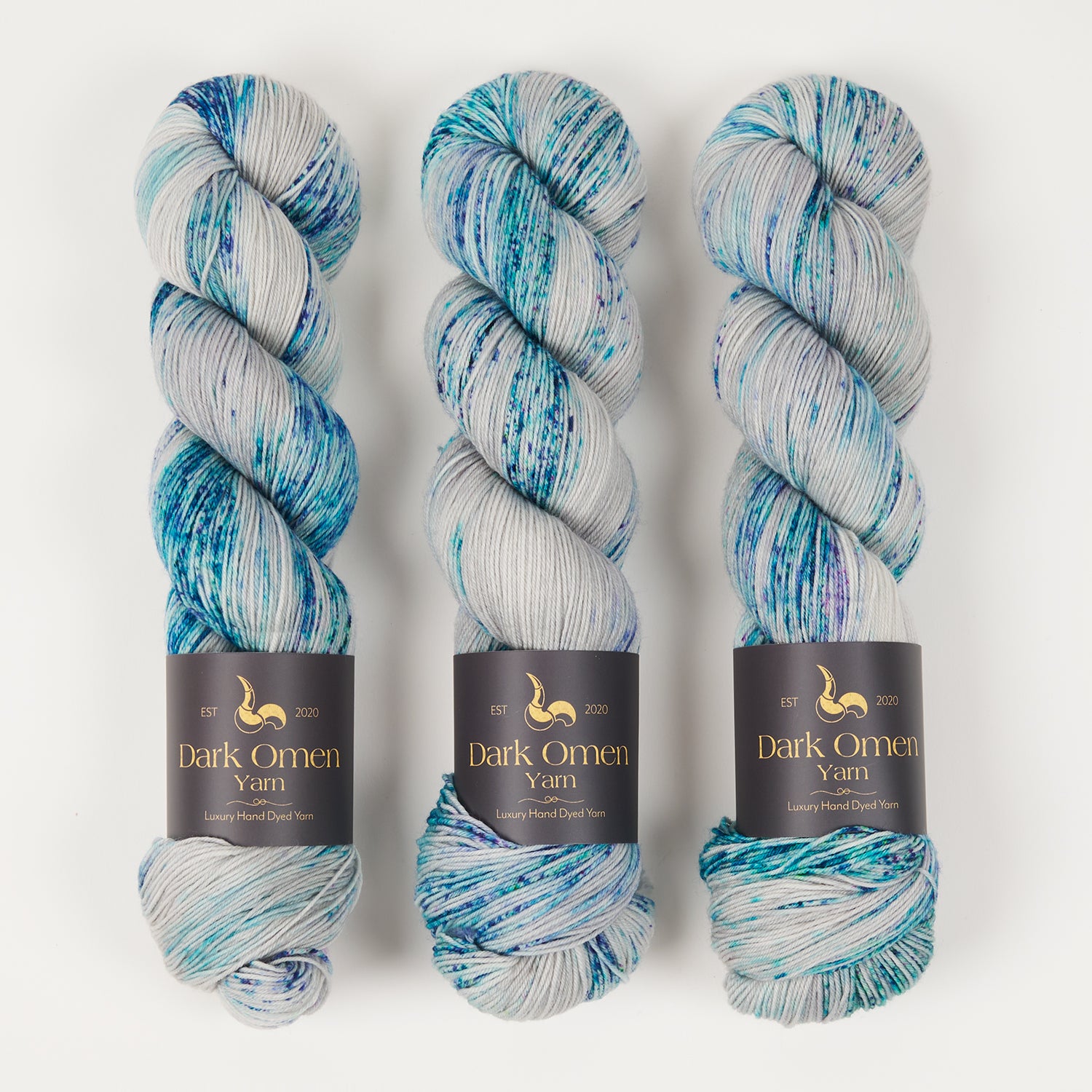 Dark Omen Yarn MERINO SOCK - PLANETARIUM Merino wool Nylon Fingering blue Yarn