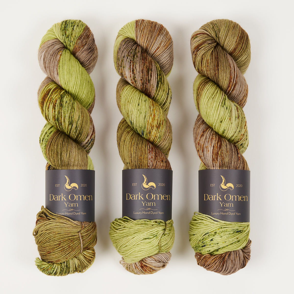 Dark Omen Yarn MERINO SOCK - PRIMAEVAL WOODS Merino wool Nylon Fingering green Yarn