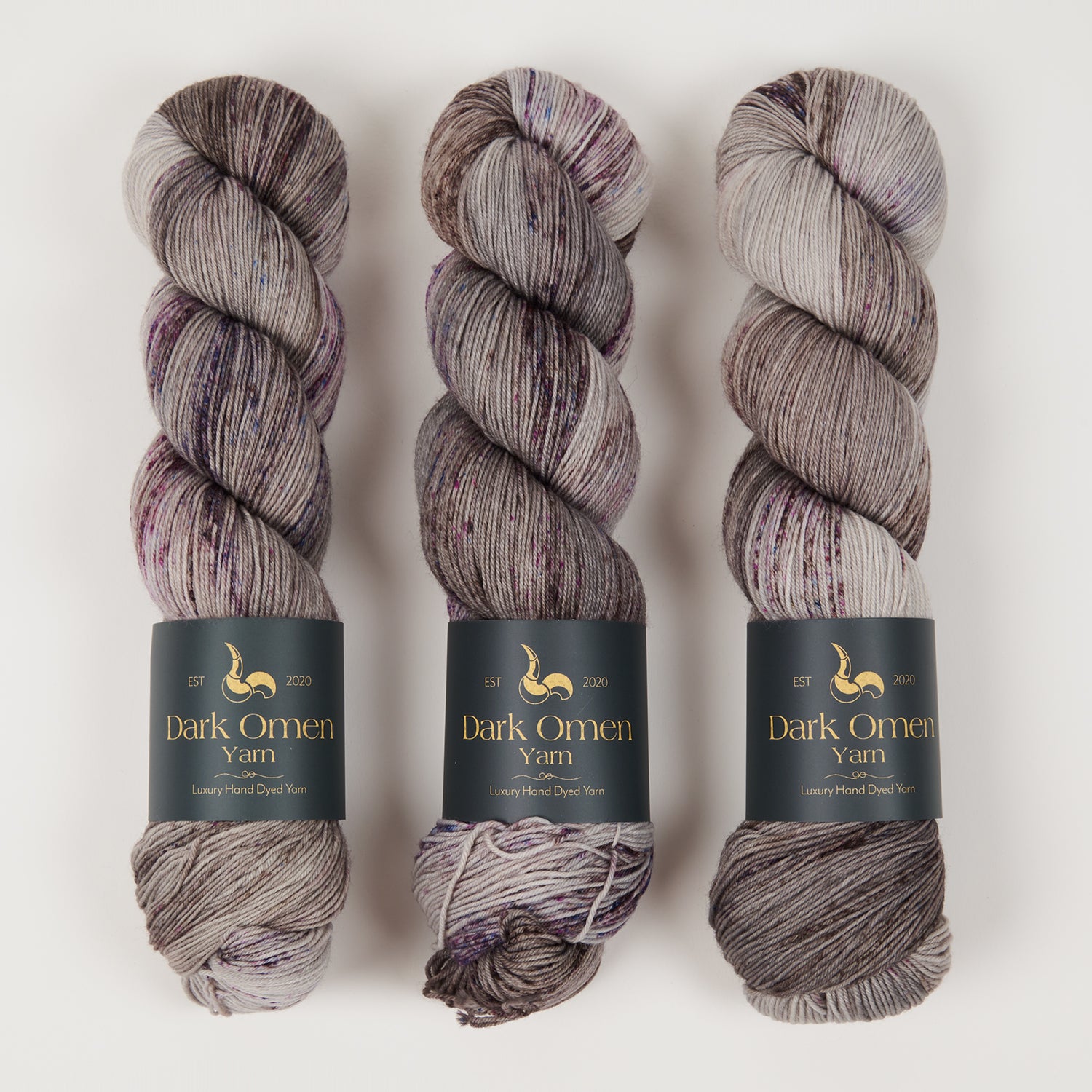 Dark Omen Yarn MERINO SOCK - RITUAL Merino wool Nylon Fingering grey Yarn