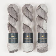 Dark Omen Yarn MERINO SOCK - WHISPER Merino wool Nylon Fingering grey Yarn